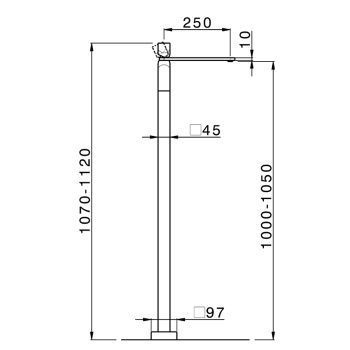 Смеситель для раковины напольный Cisal Hi-rise RI01451421 хром