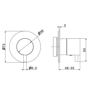 Смеситель для душа Newform X-steel 316 для 27893, INOX 67671EX.50.050