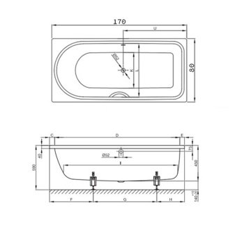 Стальная ванна Bette Set 170x80 3760-000 PLUS