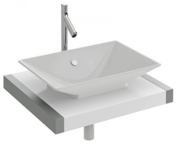 Столешница для раковины 100 см Jacob Delafon Parallel EB53-1000-N18, белый блестящий белый