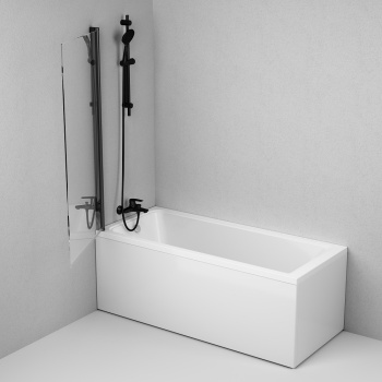 Шторка на борт ванны AM.PM Gem 80х140 W90BS-D080-140BT