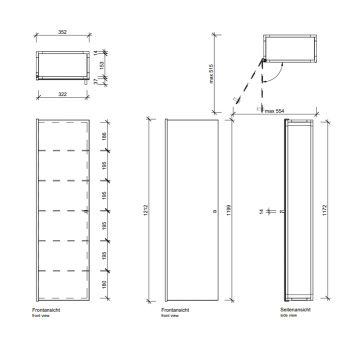 Шкафчик подвесной Decor Walther Glas S 4 35x19x120 стекло прозрачное, хром 602500