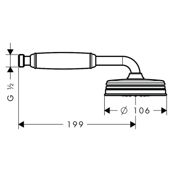 Axor Montreux Ручной душ 100, 1jet, цвет: шлифованная медь 16320950