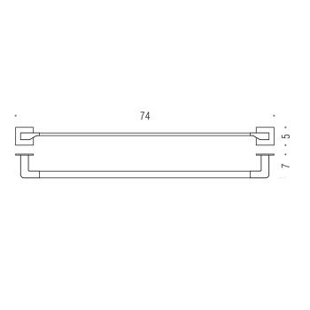 Полотенцедержатель Colombo Forever 74см хром B2911.CR