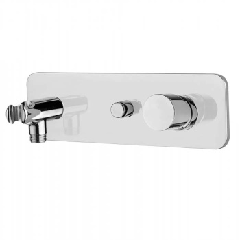 Bossini Oki Компелкт:Смеситель для душа с девиатором на 2 выхода и держатель с водорозеткой, соединение на 1/2”, цвет: хром Z005360.030