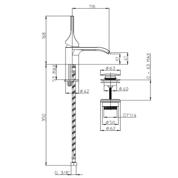 Смеситель для раковины Bossini Apice E89600.045 белый