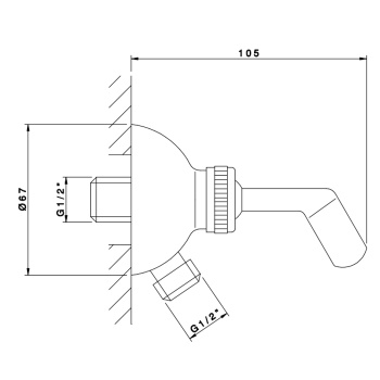 Держатель для душевой лейки Nicolazzi  встраиваемый 7124CR