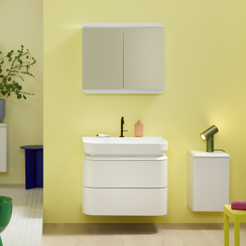 Burgbad B.ME Комплект мебели 80х55х68cм., подвесной, 2 ящика, раковина белая матовая, с 1 отв., 1 шкафчик, цвет: белый матовый UHFK035RF5981G0259