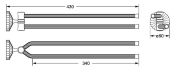 Держатель для полотенец Jorger Cronos 637.00.002.000 chrome