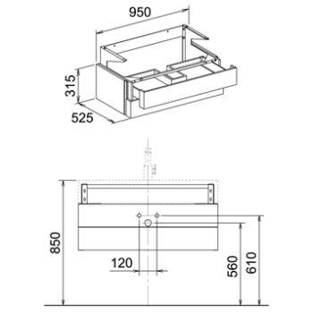 Тумба под раковину Keuco Edition 300 95 30384382100 белый\белый альпийский глянец