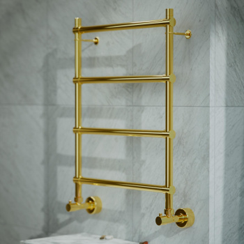 Полотенцесушитель водяной Margaroli Sole 4424704EGN 72x54 золото