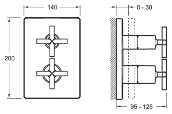 Термостат для душа Jacob Delafon Classic E98728-CP