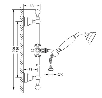Душевой гарнитур Jorger Delphi 109.13.300.000 chrome