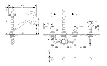 Смеситель для ванны Jorger Delphi 109.40.105.000 chrome