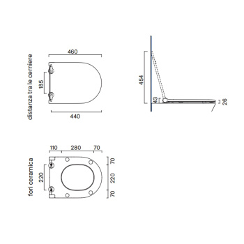Сиденье для унитаза Catalano Sfera/Zero с микролифтом, тонкое, черный матовый 551200022