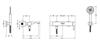 Смеситель для ванны Jorger Charleston Royal 619.20.505.000 chrome