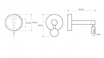 Дерджатель для откидного зеркала Bemeta Omega 301501131