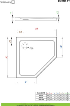 Душевой поддон Radaway Doros PT 80 SDRPT8080-01