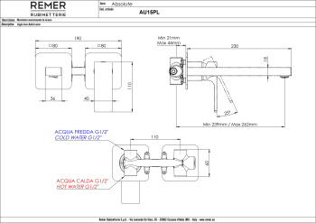 Смеситель для раковины Remer Absolute AU15PL хром