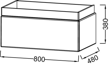 Тумба 80 см Jacob Delafon Terrace EB1743-G1C, белый глянцевый