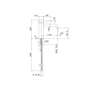 Смеситель для раковины Kerama Marazzi Eterna 69612XKM.50.050 нержавеющая сталь