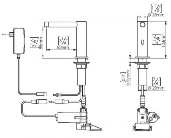 Дозатор для мыла из латуни в виде крана для нескольких точек подачи Nofer 03106.MUL.B