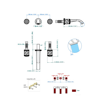 Смеситель для раковины THG Hirondelles Gold Stamped A4L-F33-40GB brown bronze color pvd