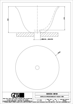 Накладная раковина Gessi Goccia 39134.519 Gres