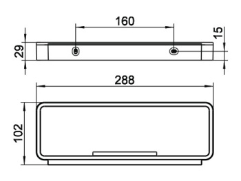 Корзинка для душа Keuco Plan 14959010037 со встроенным стеклоочистителем, хром\темно-серый
