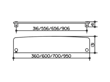 Полочка из хрустального стекла Keuco Elegance 11610009300
