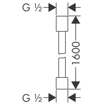 Axor Starck Шланг для душа 1600мм цвет-полированное красное золото