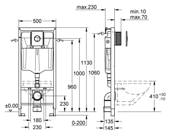 Инсталляция для подвесного унитаза Grohe Solido 38760001