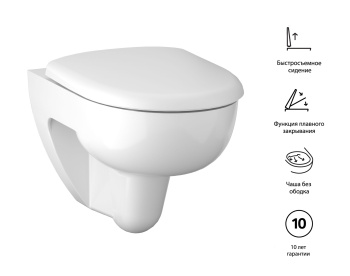 Унитаз с инсталляцией Geberit Renova 500.124.TC.R c подвесным унитазом