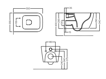 Унитаз подвесной Hatria Tecna Y9DJ01