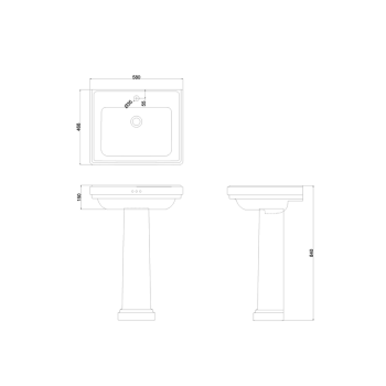 Подвесная раковина Burlington Riviera RIV1 1TH