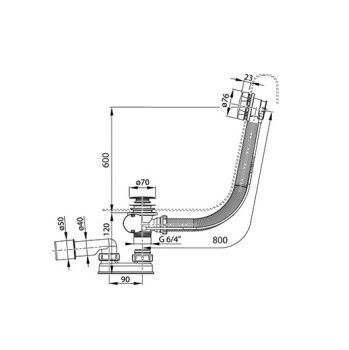 Слив-перелив Ravak X01318 хром