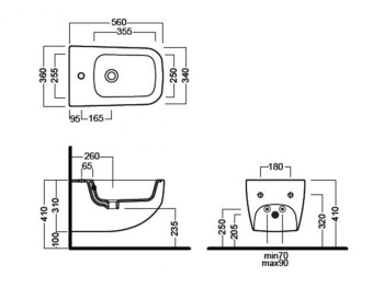Биде подвесное Hatria NEXT Y1F201