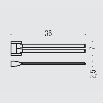 Полотенцедержатель двойной Colombo Link 36см поворотный, хром B2413.CR
