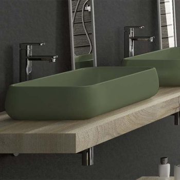 Раковина накладная Cielo Shui SHLAA80 AG 80 см зеленый