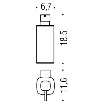 Дозатор для жидкого мыла Colombo Trenta подвесной, чёрный матовый B9340.NM
