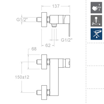 Смеситель для душа Ramonsoler Kuatro NK 4928S