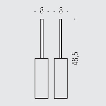 Туалетный ершик Colombo Look напольный, белый матовый B1606.BM