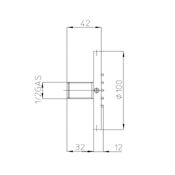 Bossini Cubic Форсунка для душа, боковая, настенная, цвет: черный матовый I00175.073