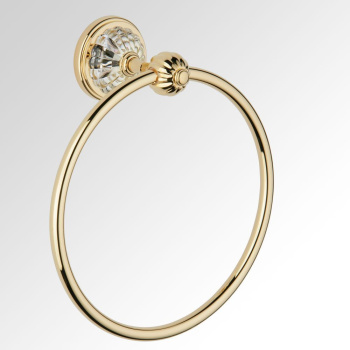 Полотенцедержатель THG Mandarine Cristal Clear U1D-F01-504N полированное золото