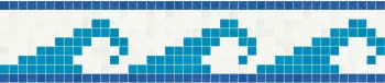 Бордюр из стеклянной мозаики Trend Aquatica Polka A mod. 29.4 h=14.7c