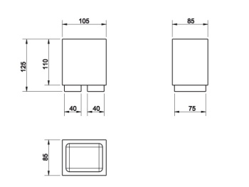 Стакан Gessi Rettangolo 20832.706 Black Metal PVD
