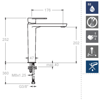 Смеситель для раковины Ramonsoler Alexia чаши 3610