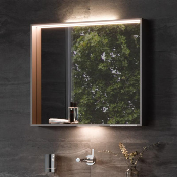 Зеркало с подсветкой Keuco Plan 80 33098112500 с подогревом, лакированный алюминий, антрацит