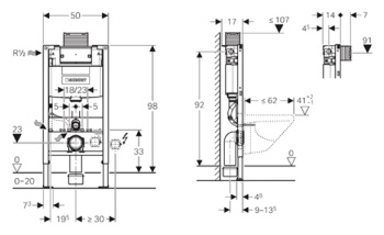Система инсталляции для унитазов Geberit Omega 12 111.030.00.2