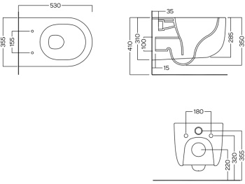 Унитаз подвесной Hatria Futura A0Y9BA02